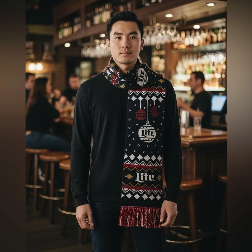 Miller Lite Unisex Oblong Christmas Scarf